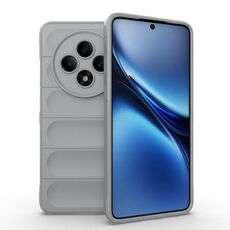Custodia in TPU + flanella per OPPO Reno12 F 5G Global Magic Shield (grigio)