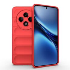 Custodia in TPU + flanella per OPPO Reno12 F 5G Global Magic Shield (rosso)