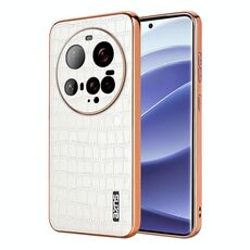 Per Xiaomi 15 Ultra AZNS Custodia per telefono con struttura elettrolitica in coccodrillo e copertura completa (bianca)