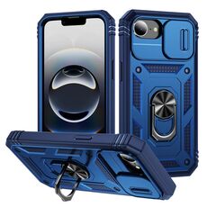 Per iPhone 16e Custodia per telefono scorrevole Camshield TPU + PC con supporto (blu navy)