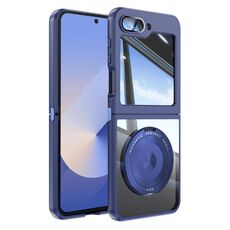 Per Samsung Galaxy Z Flip6 360 Holder MagSafe Custodia per telefono in TPU acrilico ibrido (blu)