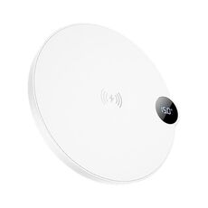 Borofone BQ39 Cypress Caricabatterie rapido wireless da tavolo con display digitale (bianco)