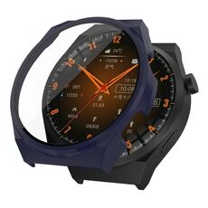 Per Wearfit X5 Pro PC + custodia protettiva per orologio integrata con pellicola temperata (blu inchiostro)