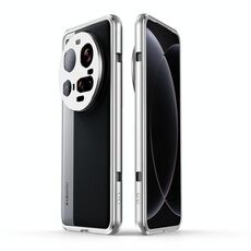 Per Xiaomi 15 Ultra Aurora Series Lens Protector + Custodia per telefono con cornice in metallo (argento)