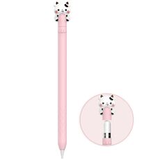 Per Apple Pencil 1 LC129-1 Custodia protettiva in silicone anti-rotolamento per penna stilo (mucca rosa)