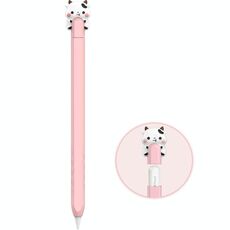 Per Apple Pencil 2 / Pro LC129-2 Custodia protettiva in silicone anti-rotolamento per penna stilo (mucca rosa)