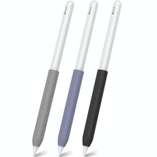 LC182-X 3 pezzi / set Custodia protettiva in silicone per stilo per Apple Pencil 2 / Pro / USB-C (grigio + blu-viola + nero)