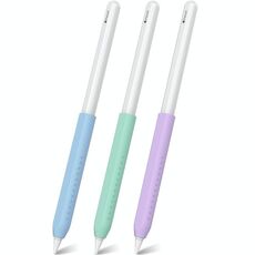LC182-X 3 pezzi / set Custodia protettiva in silicone per stilo per Apple Pencil 2 / Pro / USB-C (blu + verde + viola)