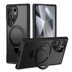 Per Samsung Galaxy S24 Ultra 5G Custodia per telefono con supporto magnetico MagSafe Skin Feel (nero)