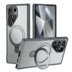 Per Samsung Galaxy S24 Ultra 5G Custodia per telefono con supporto magnetico MagSafe Skin Feel (grigio)
