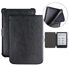 Per Pocketbook B606 628 633 632 627 616 Custodia per tablet intelligente in pelle TPU con texture Crazy Horse (nera)