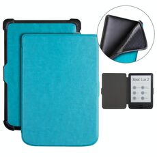 Per Pocketbook B606 628 633 632 627 616 Custodia per tablet intelligente in pelle TPU con texture Crazy Horse (blu)
