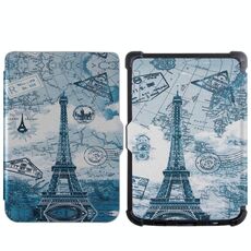 Per Pocketbook B606 628 633 632 627 616 Custodia per tablet intelligente in pelle TPU verniciata (torre retrò)
