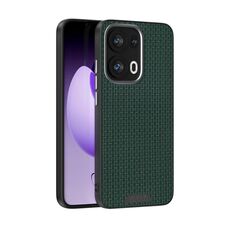 Custodia per telefono in pelle MagSafe con motivo ABEL Ruyi 6D in microrilievo per OPPO Reno13 Pro Global (verde)