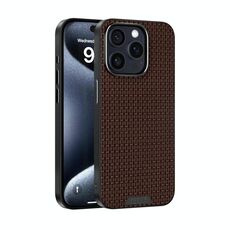 Per iPhone 15 Pro Max ABEEL Ruyi Pattern 6D Micro Relief MagSafe Custodia in pelle per telefono (marrone)