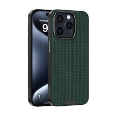 Custodia per telefono in pelle MagSafe con microrilievo ABEL Ruyi modello 6D per iPhone 15 Pro (verde)