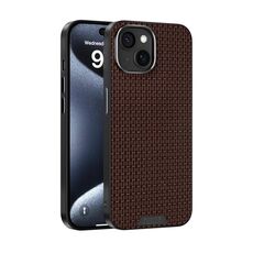 Per iPhone 15 Plus ABEL Ruyi Pattern 6D Micro Relief MagSafe Custodia in pelle per telefono (marrone)