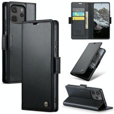 Per Redmi Note 14 4G 164,84 mm CaseMe 023 Butterfly Buckle Litchi Texture RFID Antifurto Custodia in Pelle per Telefono (Nero)