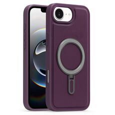 Per iPhone 16e Silver Shield MagSafe Holder Custodia antiurto per telefono (viola)
