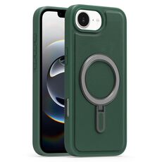 Per iPhone 16e Silver Shield MagSafe Holder Custodia antiurto per telefono (verde)