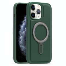 Per iPhone 11 Pro Max Silver Shield MagSafe Holder Custodia antiurto per telefono (verde)