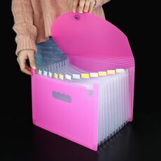 13 tasche A4 Accordion File Organizer Cartelle espandibili per archiviazione e organizzazione Rosso