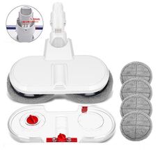 Testa di mocio elettrico con serbatoio dell'acqua per aspirapolvere portatile Xiaomi Dreame / Dyson stretto 6 stracci grigi