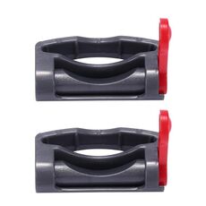 2 pezzi per Dyson V7 / V8 / V10 / V11 / V15 aspirapolvere interruttore fermo fermo (corpo principale grigio + rosso)