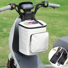 Borsa impermeabile per riporre il casco anteriore del veicolo elettrico, colore: bianco con pellicola