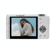 Ordro G930 8.0MP 5K CCD Fotocamera digitale Zoom ottico 5X e grandangolo 3.2" Touch Screen Vlogging Camera (bianco)