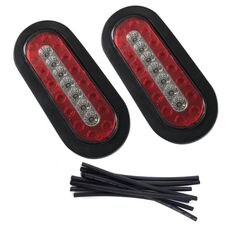 Fanale posteriore per rimorchio da 6 pollici, luce di larghezza per camper multifunzione da 12 V, specifiche: 2 pezzi + tubo termoretraibile