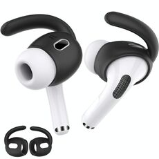 Per AirPods Pro 2 AhaStyle PT189 1 paio di tappi auricolari in silicone anti-smarrimento e ganci auricolari antiscivolo (piccolo nero)