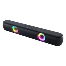 T-WOLF B320 TWS RGB Bluetooth 5.0 Speaker Desktop Soundbar Subwoofer Supporto USB / AUX / TF / FM (Nero)