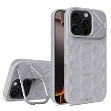 Per iPhone 16 Pro Max Lens Frame Holder MagSafe PC Hybrid TPU Custodia per telefono (grigio titanio)