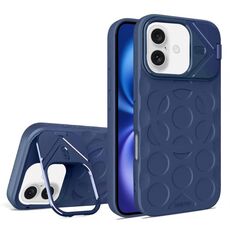 Per iPhone 16 Plus Lens Frame Holder MagSafe PC Hybrid TPU Custodia per telefono (blu reale)