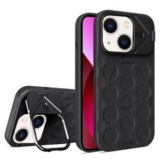 Per iPhone 13 Lens Frame Holder MagSafe PC Hybrid TPU Custodia per telefono (nero)