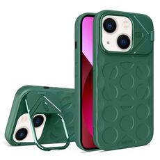 Per iPhone 13 Lens Frame Holder MagSafe PC Hybrid TPU Custodia per telefono (verde scuro)