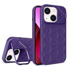 Per iPhone 13 Lens Frame Holder MagSafe PC Hybrid TPU Custodia per telefono (viola)