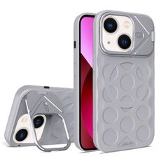 Per iPhone 13 Lens Frame Holder MagSafe PC Hybrid TPU Custodia per telefono (grigio titanio)
