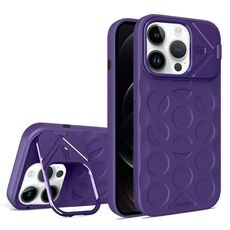 Per iPhone 12 Pro Lens Frame Holder MagSafe PC Hybrid TPU Custodia per telefono (viola)