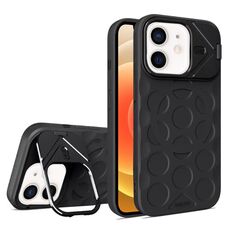 Per iPhone 12 Lens Frame Holder MagSafe PC Hybrid TPU Custodia per telefono (nero)