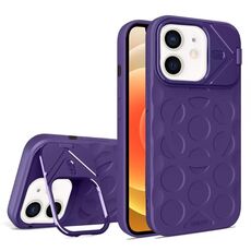 Per iPhone 12 Lens Frame Holder MagSafe PC Hybrid TPU Custodia per telefono (viola)