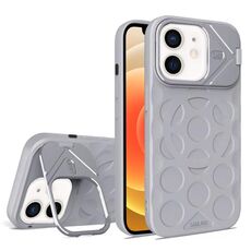 Per iPhone 12 Lens Frame Holder MagSafe PC Hybrid TPU Custodia per telefono (grigio titanio)
