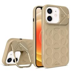 Per iPhone 12 Lens Frame Holder MagSafe PC Hybrid TPU Custodia per telefono (oro deserto)