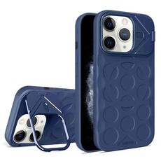 Per iPhone 11 Pro Max Lens Frame Holder MagSafe PC Hybrid TPU Custodia per telefono (blu reale)