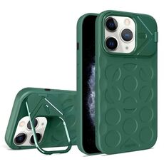 Per iPhone 11 Pro Max Lens Frame Holder MagSafe PC Hybrid TPU Custodia per telefono (verde scuro)