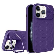 Per iPhone 11 Pro Max Lens Frame Holder MagSafe PC Hybrid TPU Custodia per telefono (viola)