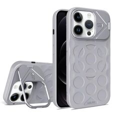 Per iPhone 11 Pro Max Lens Frame Holder MagSafe PC Hybrid TPU Custodia per telefono (grigio titanio)