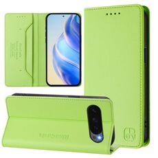 Per Google Pixel 10 / 10 Pro 5G Global RC01 Custodia per telefono in pelle RFID con ventosa magnetica a doppia piega (verde erba)