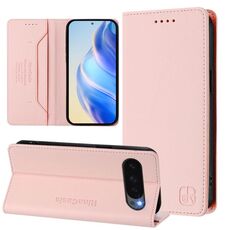 Per Google Pixel 10 / 10 Pro 5G Global RC01 Custodia per telefono in pelle RFID con ventosa magnetica a doppia piega (rosa)